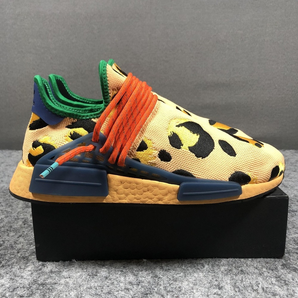 Adidas Pharrell x NMD Hu Animal Print Pulse Amber Shoes Mens 8.5 Sneakers - Picture 8 of 16